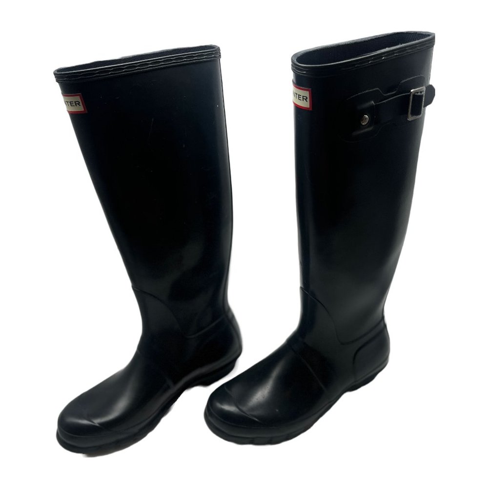 Hunter Navy Blue Original Rain Boots Sz 7